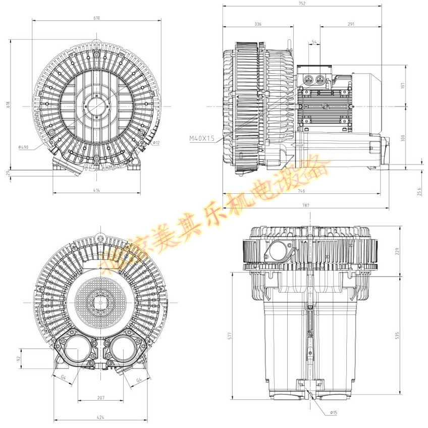 2GH940鼓風機（15kw、20kw、25kw）