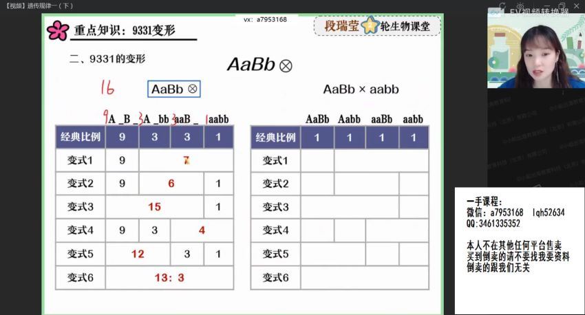 2022高三作业帮高三生物段瑞莹全年班 百度网盘(49.49G)